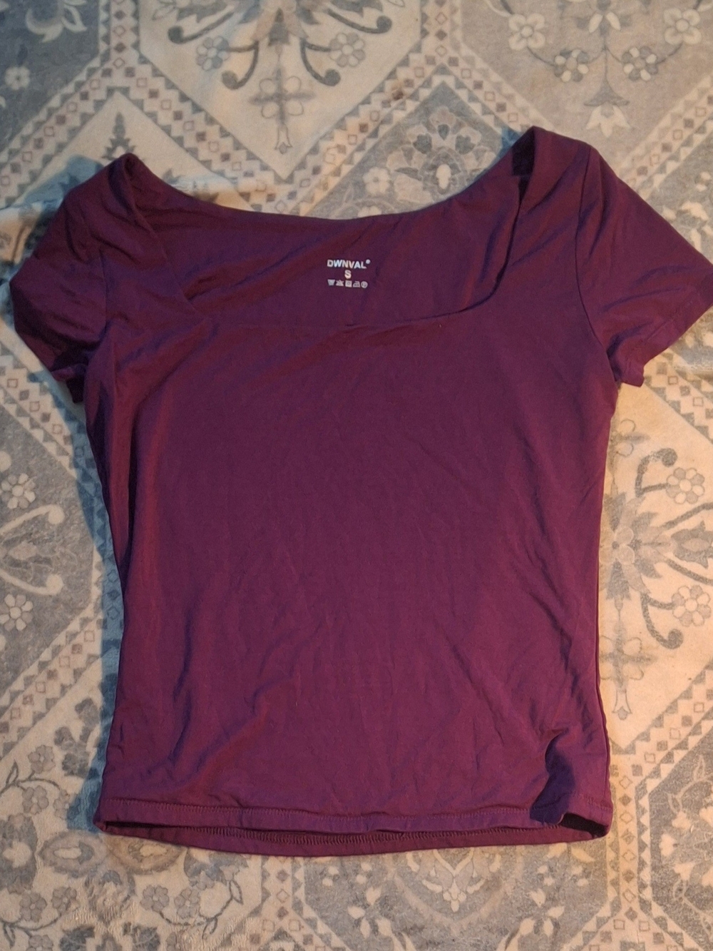 Women's Purple Scoop Neck Top